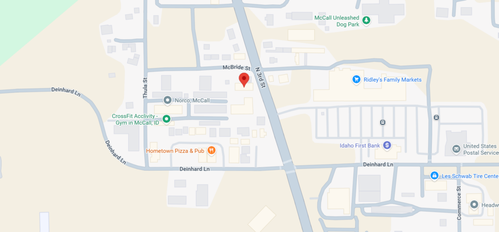 Map area for McCall Computers location